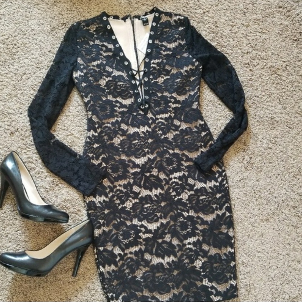 Elegant Black Lace Dress